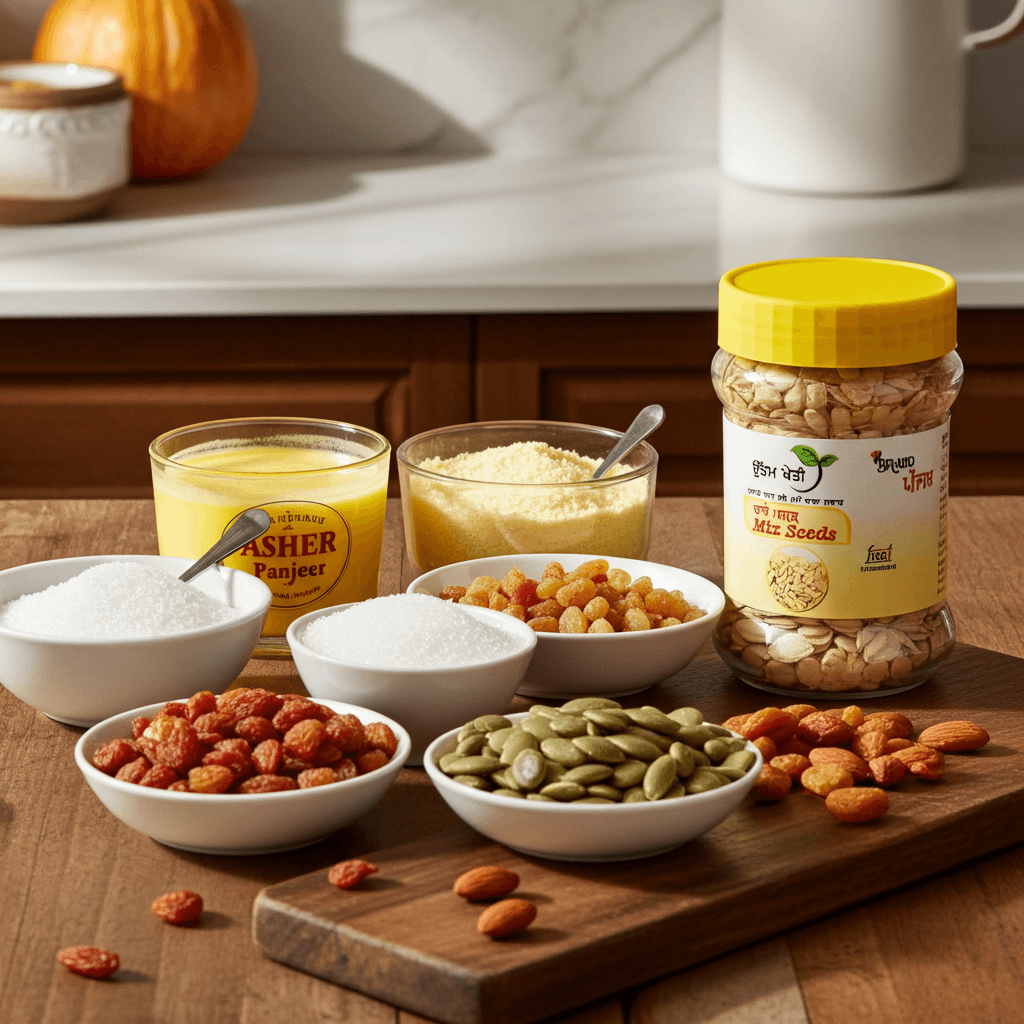 utam kheti pumpkin seeds char magaz seeds in homemade punjabi panjeeri recipe