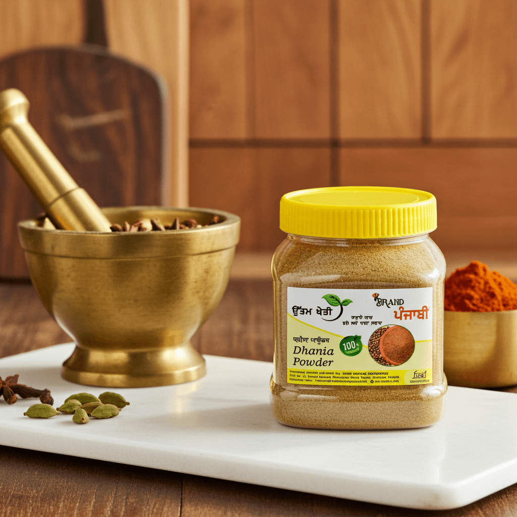 coriande-dhania-powder coriander dhania powder pure farm-fresh dhania powder uttam kheti punjab